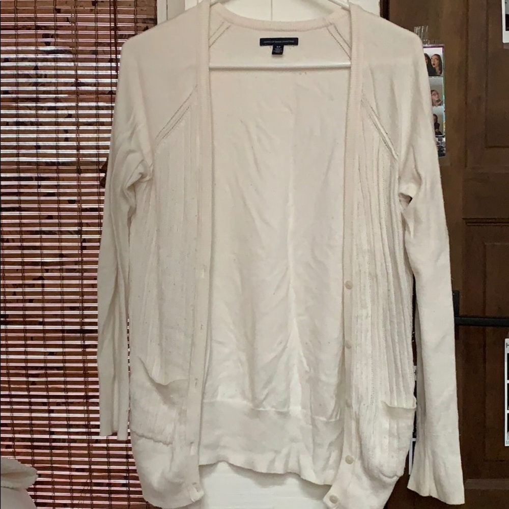 American eagle size small white cardigan